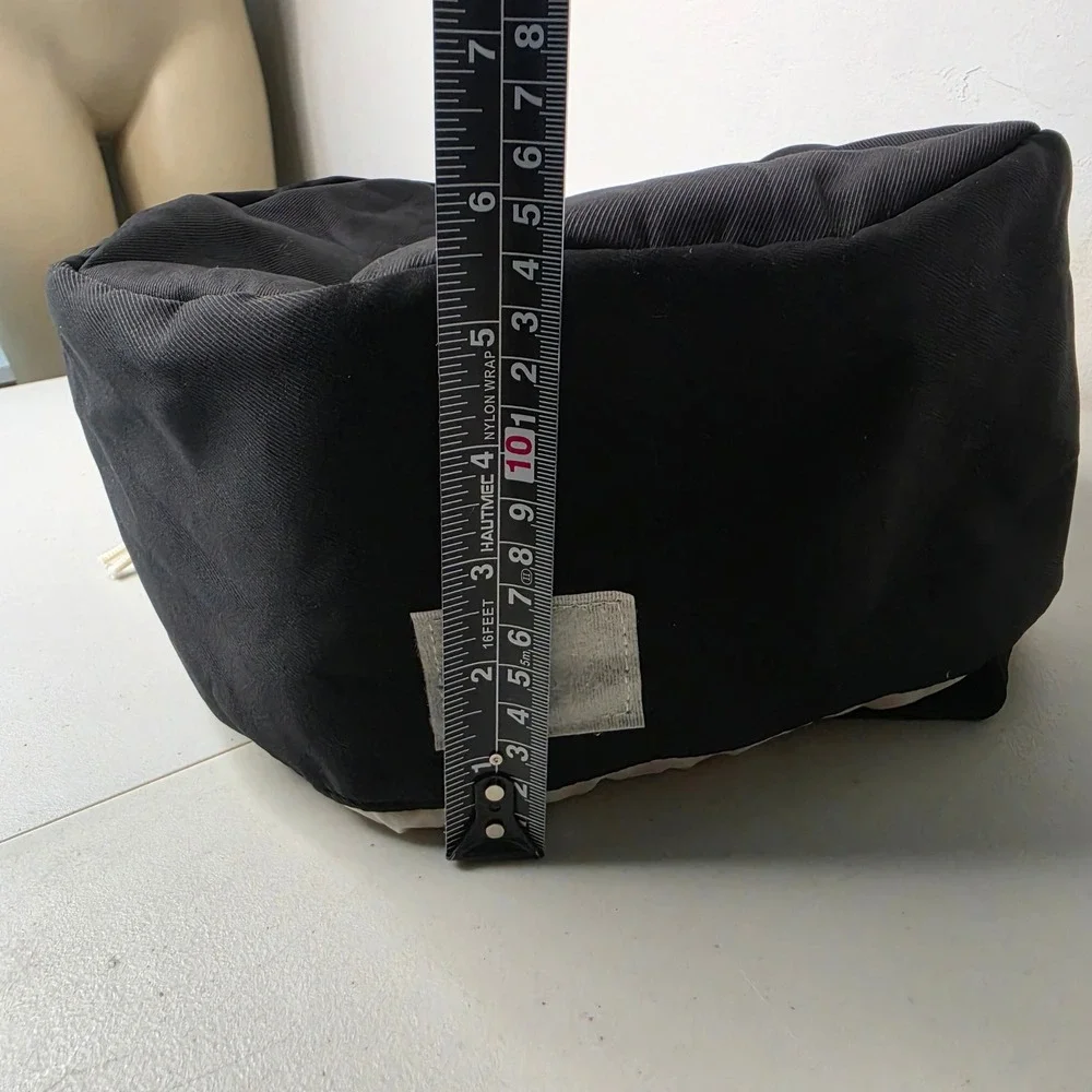 Narwey Makeup Bag Women OS Black Canvas Drawstring Barrel Travel Organizer Tote